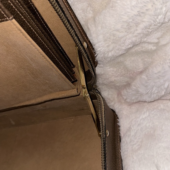 GUCCI Vintage Briefcase Dual Zipper clean interior Authentic web detail - Picture 8 of 12
